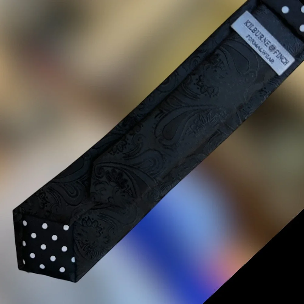 Kilburne Finch Mens Tie Black 59